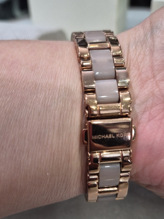Michael Kors Rose Gold and Pink Dial Crystal-Accent Chronograph Watch main image 7